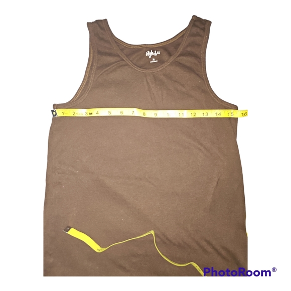 Style & Co 100% cotton tank top, XL (fits more like M/L, brown - Picture 3 of 4